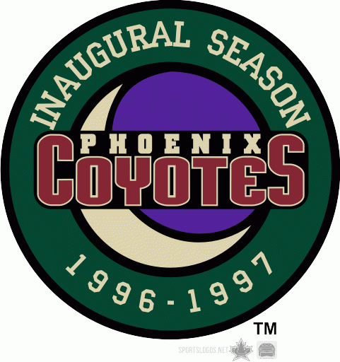 Phoenix Coyotes 1997 Anniversary Logo iron on transfers for fabric